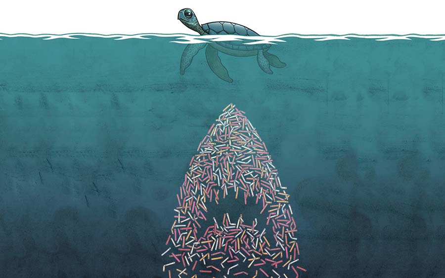 Số lượng ống hút nhựa thải ra biển là con số khủng lồ